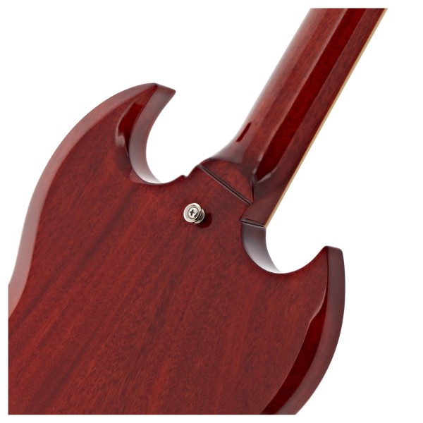 Epiphone 1964 SG Standard Maestro Vibrola Reissue Left Handed, Cherry Red - neck joint