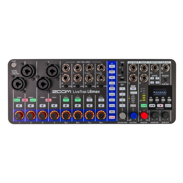 Zoom LiveTrak L-6 Max Portable Mixer at Gear4music