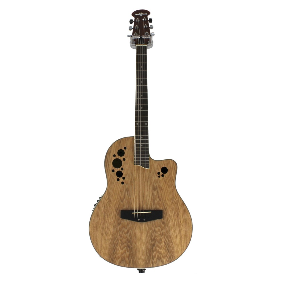 Deluxe Roundback Elektroakustisk Gitar fra Gear4music, Natural | Gear4music