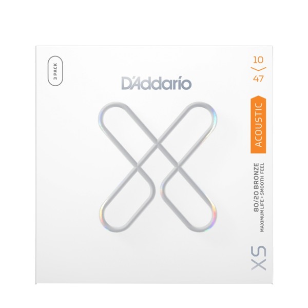 D'Addario XSABR1047 XS 80/20 Bronze Coated Acoustic, Extra Light, 10-47