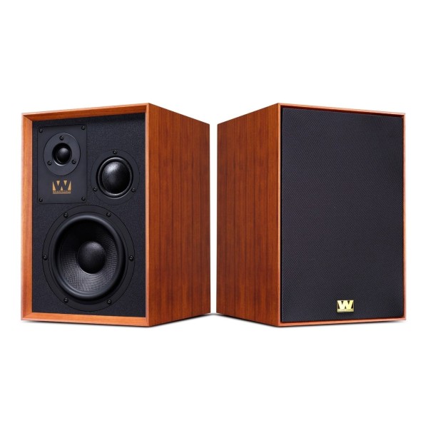Wharfedale Super Denton Bookshelf Speaker, Mahogany - front 