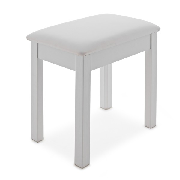 VISION Piano Stool with Storage by Gear4music, White