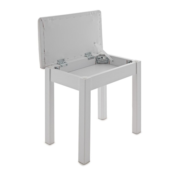 VISION Piano Stool with Storage by Gear4music, White