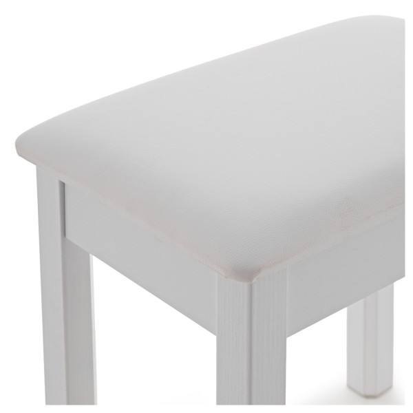 VISION Piano Stool with Storage by Gear4music, White