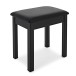 VISION Piano Stool with Storage by Gear4music, Black