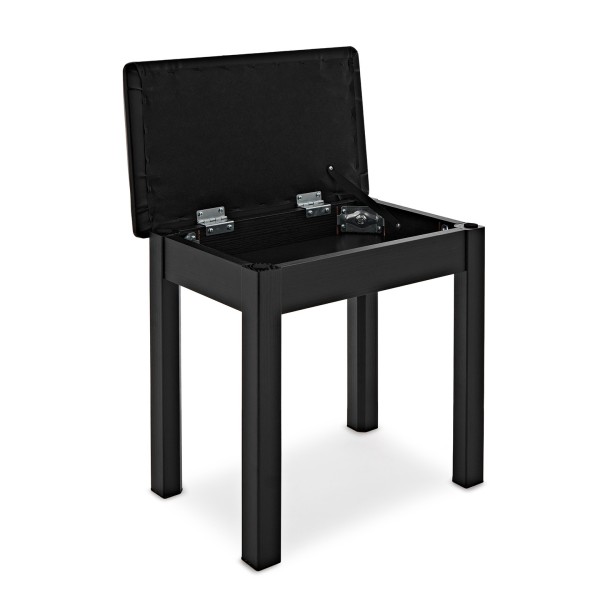 VISION Piano Stool with Storage by Gear4music, Black