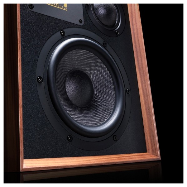 Wharfedale Super Denton Speakers with Audiolab 6000A MKII Integrated Amplifier, Walnut - driver 