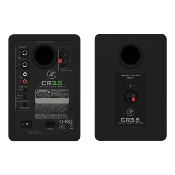 Mackie CR3.5 Studio Monitors Rear