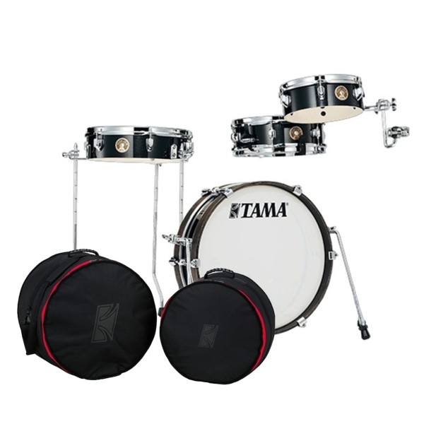 Tama Club-JAM Pancake 18" 4pc Shell Pack w/Bag Set, Hairline Black