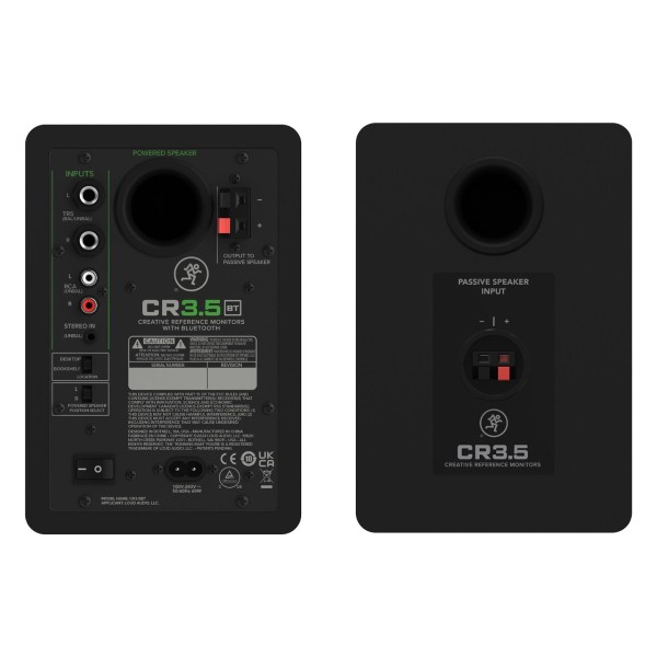 Mackie CR3.5BT Studio Monitors Rear