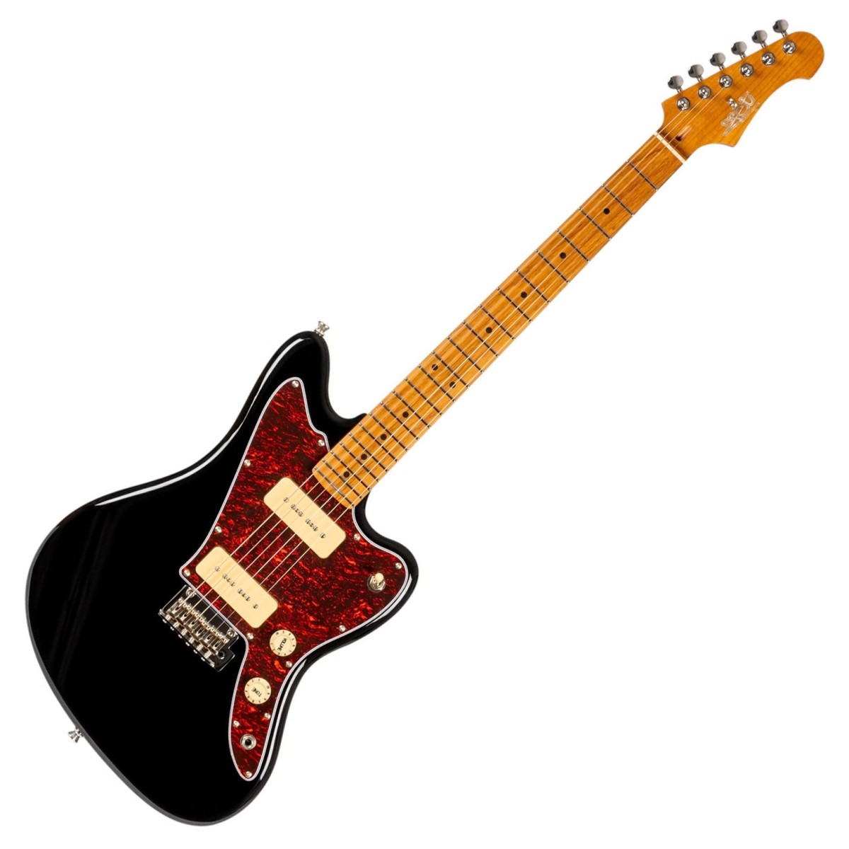 JET Guitars JET JJ-300 P90 Roasted Maple Black