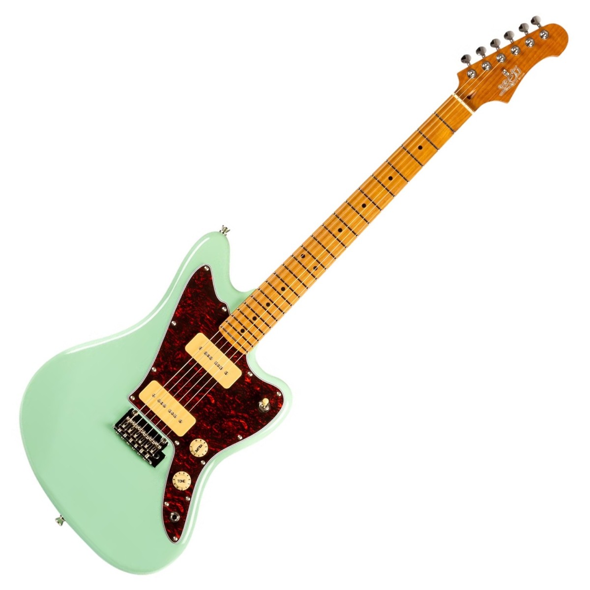 JET Guitars JET JJ-300 P90 Roasted Maple Sea Green