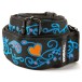 Dunlop Strap - Hendrix Blacklight Monterey Blue - coiled