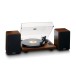 Lenco LS-600 Turntable and Speakers Playing a Record