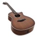 Taylor Custom Old Growth Grand Auditorium Electro Acoustic Guitar, Walnut - angle shot