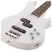 3/4 Chicago Bass Guitar by Gear4music, White