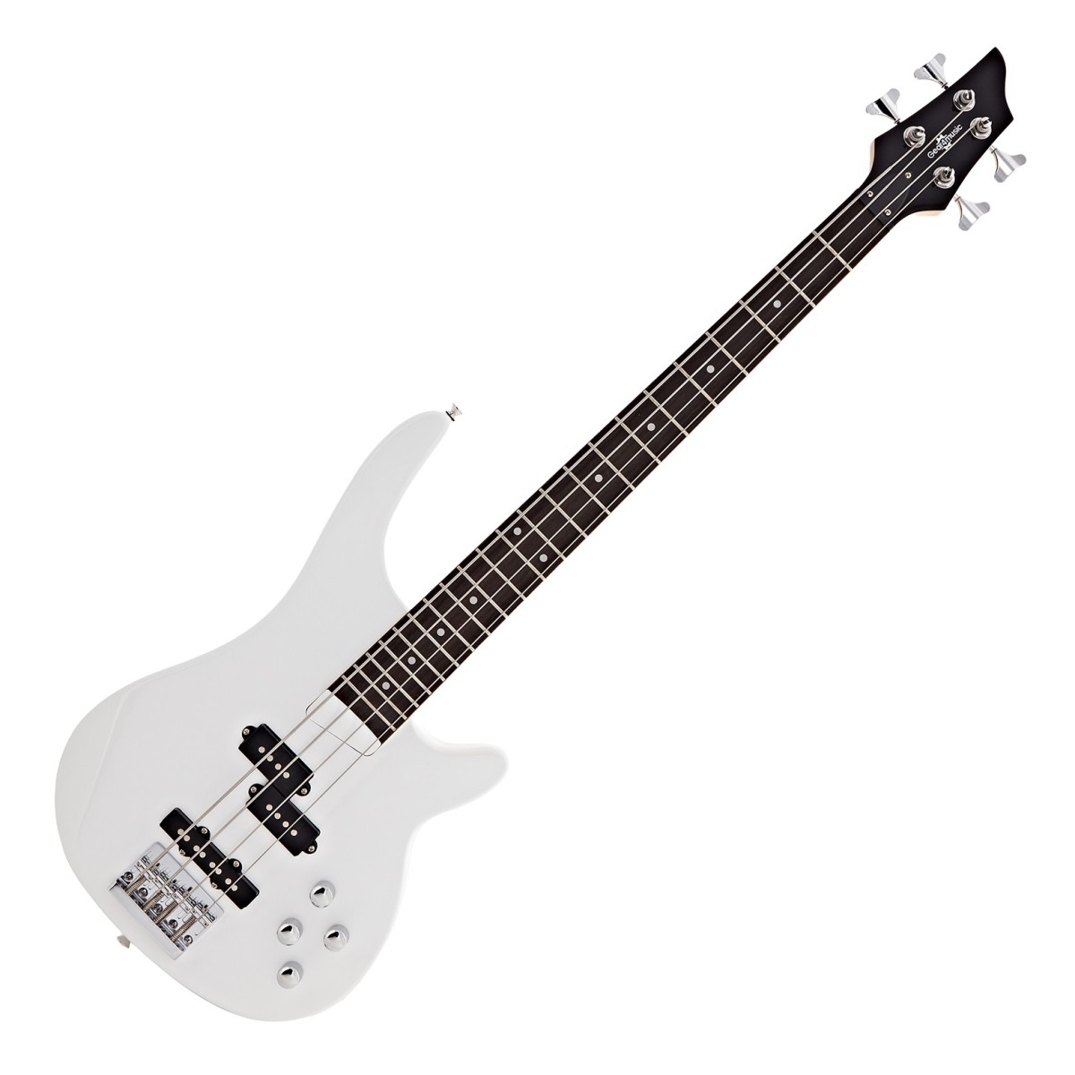Click to view product details and reviews for 3 4 Chicago Bass Guitar By Gear4music White.