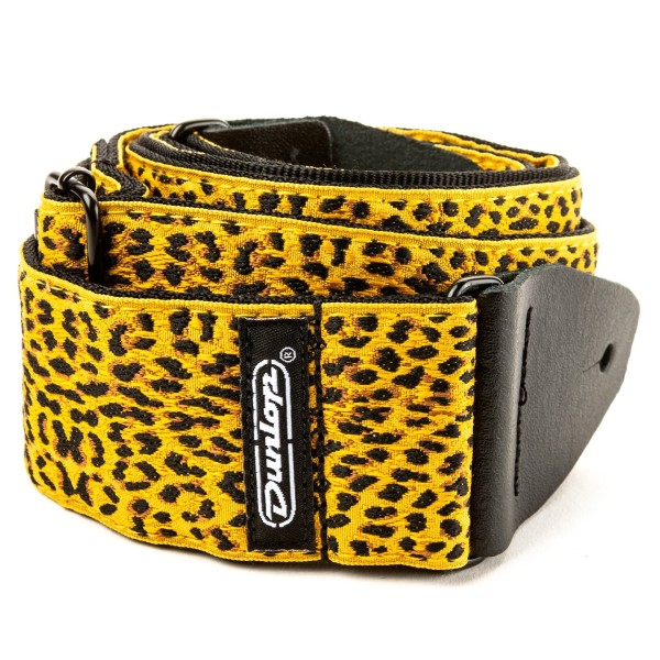 Dunlop Strap D6725 Jacquard, Leopardskin - coiled