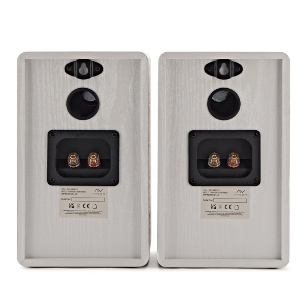 AVCOM 5" Bookshelf Speaker, Pair, White