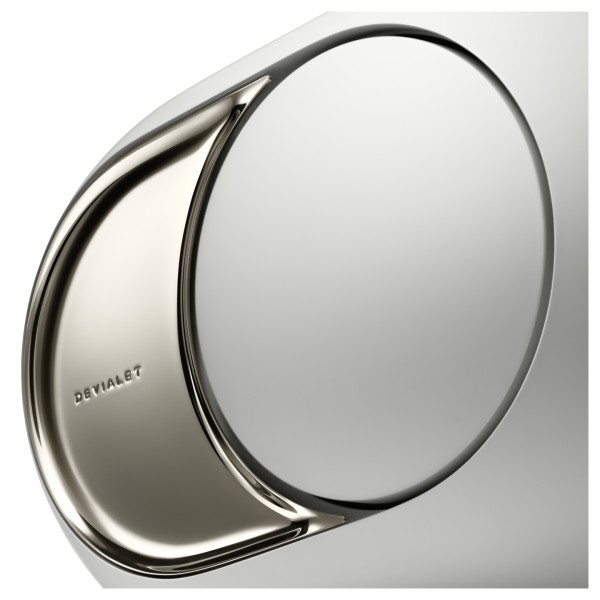 Devialet Phantom Ultimate 108 dB Wireless Speakers (Pair), Light Pearl - side panel