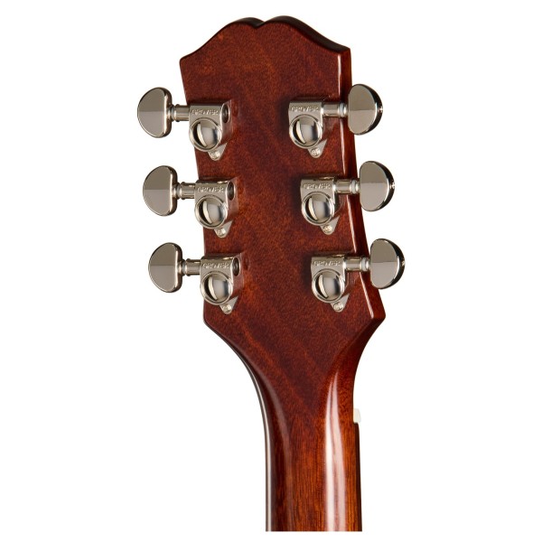 Epiphone J-45 Standard EC, Honey Burst - back of headstock