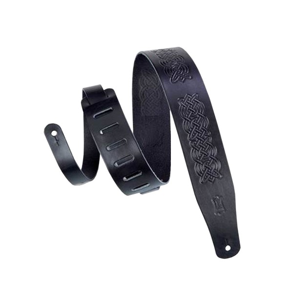 Levys Suede Leather Celtic Knot Emboss 2 1/2 - Black