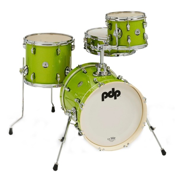 PDP by DW New Yorker 16'' 4pc Shell Pack, Electric Green Sparkle