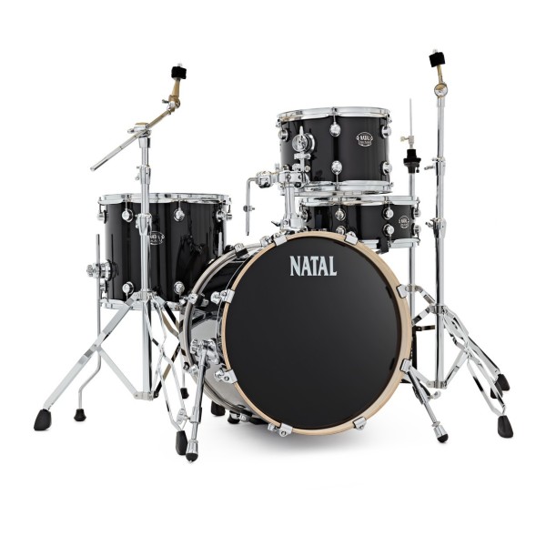 Natal Arcadia Poplar 18'' Drum Kit w/Hardware, Black