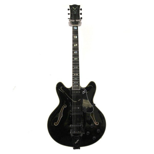 Vox Bobcat V90 with Bigsby ブラック Vox Bobcat V90 Semi Hollow w / Bigsby, Jet Black - Z drugiej