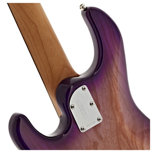 Music Man StingRay Special 5 String H, Purple Sunset - back of neck joint