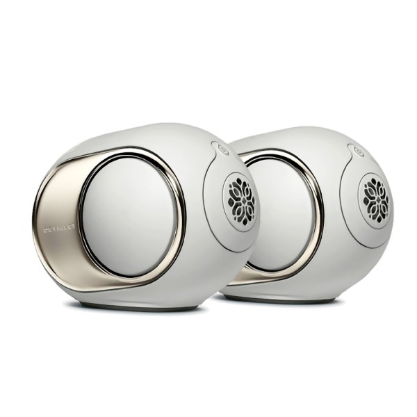 Devialet Phantom Ultimate 98 dB Wireless Speakers (Pair), Light Pearl