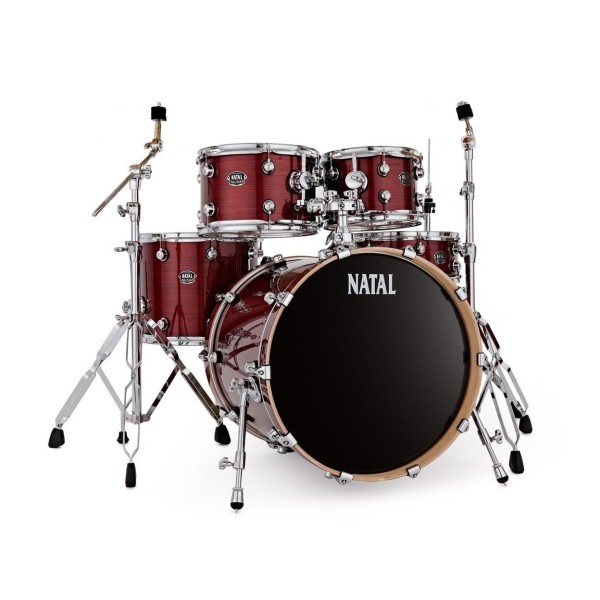 Natal Arcadia 20'' Fusion 5pc Drum Kit, Red Strata
