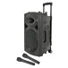 QTX QR12PA Portable PA Speaker Front Angle with Mics