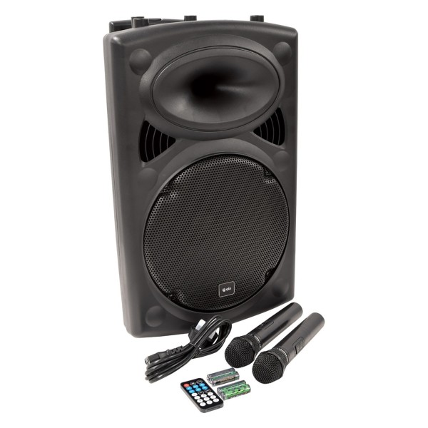 QTX QR12PA Portable PA Speaker Full Accessories