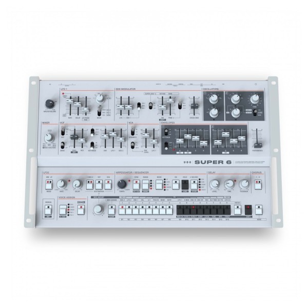 UDO Super 6 Desktop Synthesizer, Black - Ex Demo - Top