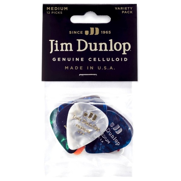 Dunlop PVP106 Celluloid Pick Variety Pack, Medium, 12 Pack - Main