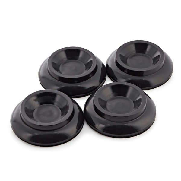 Upright Piano Castor Cups by Gear4music, Black