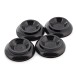 Upright Piano Castor Cups by Gear4music, Black