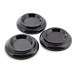Grand Piano Castor Cups by Gear4music, Black