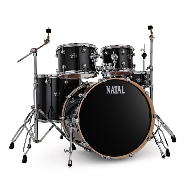 Natal Arcadia Poplar 5pc 22" Drum Kit w/Hardware, Black Sparkle