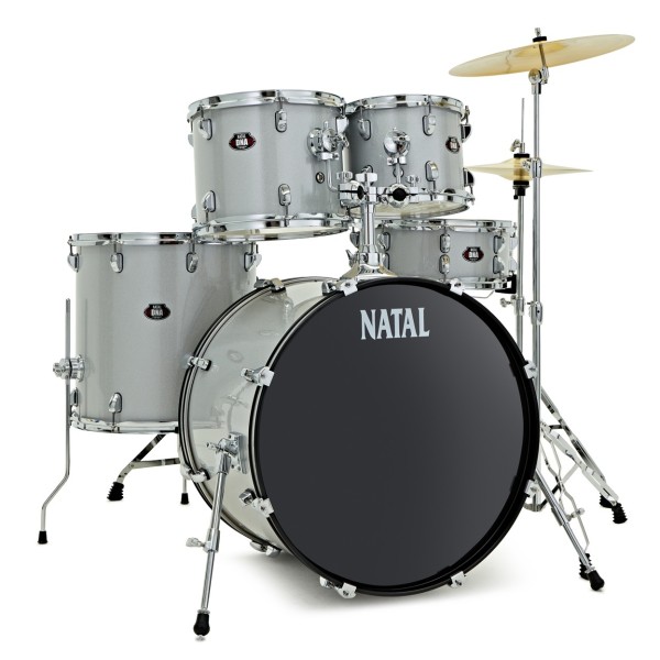Natal DNA 22'' 5pc Drum Kit, Silver