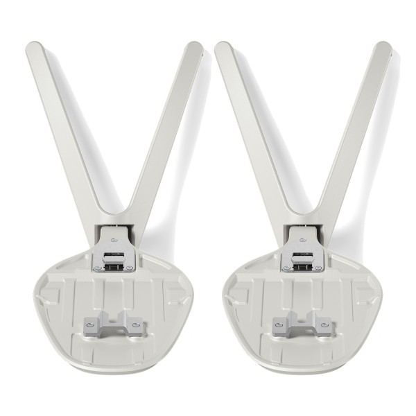 Devialet Gecko Phantom Ultimate 108 dB Wall Mounts (Pair), Light Pearl - dual front 