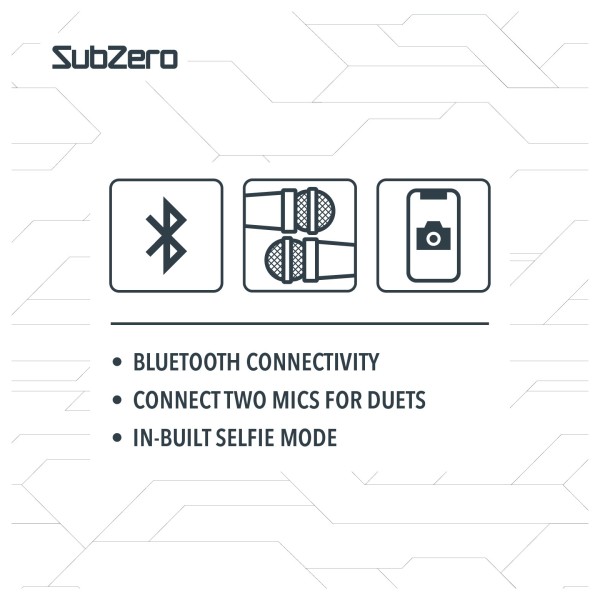SubZero PartyVox GO Handheld Karaoke Microphone with DSP Effects