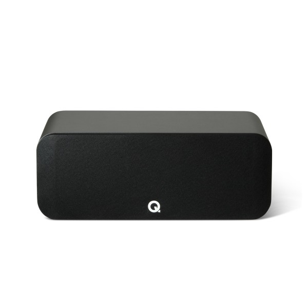Q Acoustics Q 5090, Satin Black front view with grille attached