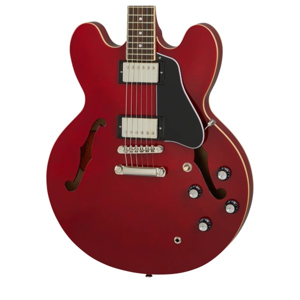 Gibson Epiphone ES-335 Semi-Hollow Electric Guitar, Figured Sixties Cherry - Detail