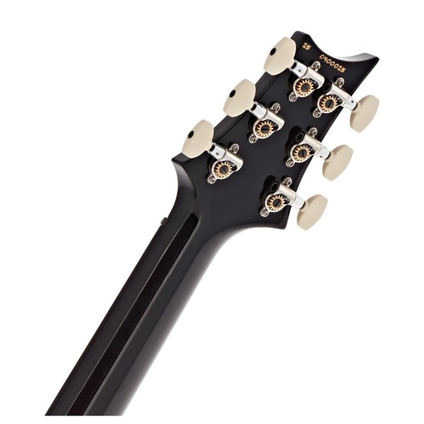 PRS Custom 24 Electric Guitar, Black Gold Wraparound Burst - Ex Demo - back of headstock