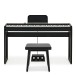 Piano vertical digital compacto Keynote con Bluetooth, Stool Pack