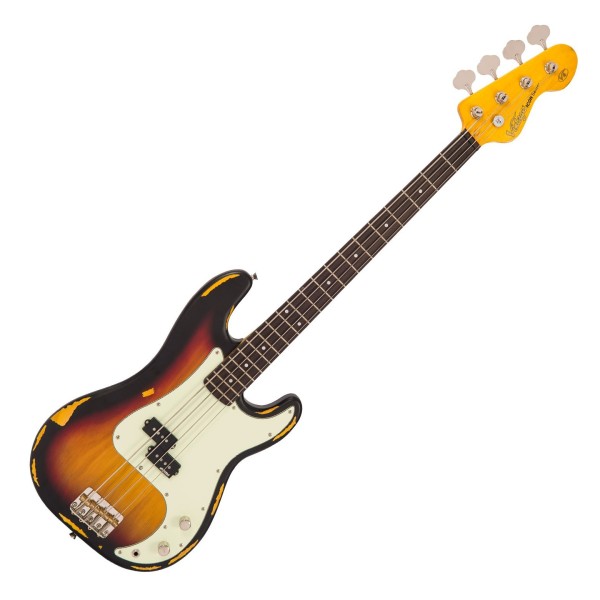 Vintage V4 Icon Bass, Distressed Sunset Sunburst