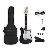 VISIONSTRING Mini Electric Guitar with In-Built Speaker, Black