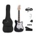 VISIONSTRING Mini Guitarra Eléctrica con Altavoz Incorporado, Negra